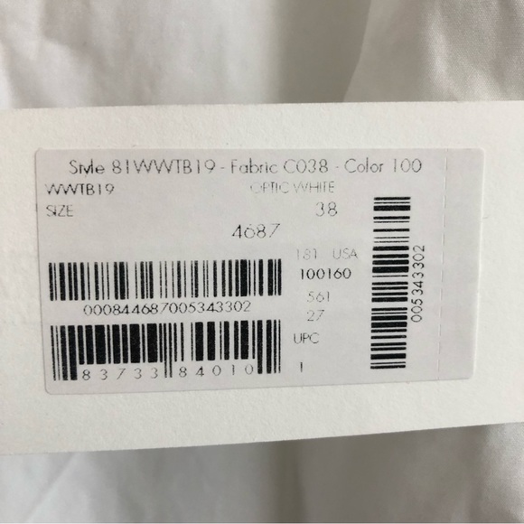 CALVIN KLEIN 205W39NYC Runway Balloon Sleeve White Poplin Blouse - Picture 3 of 5